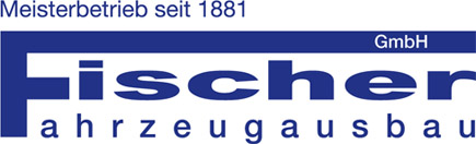 Logo mit Schriftzug Fischer Fahrzeugausbau in blau
